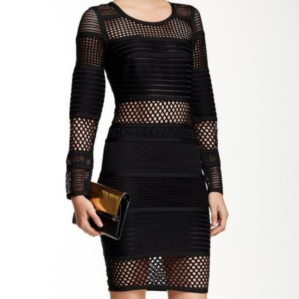 WOW Couture Long Sleeve Mesh Dress